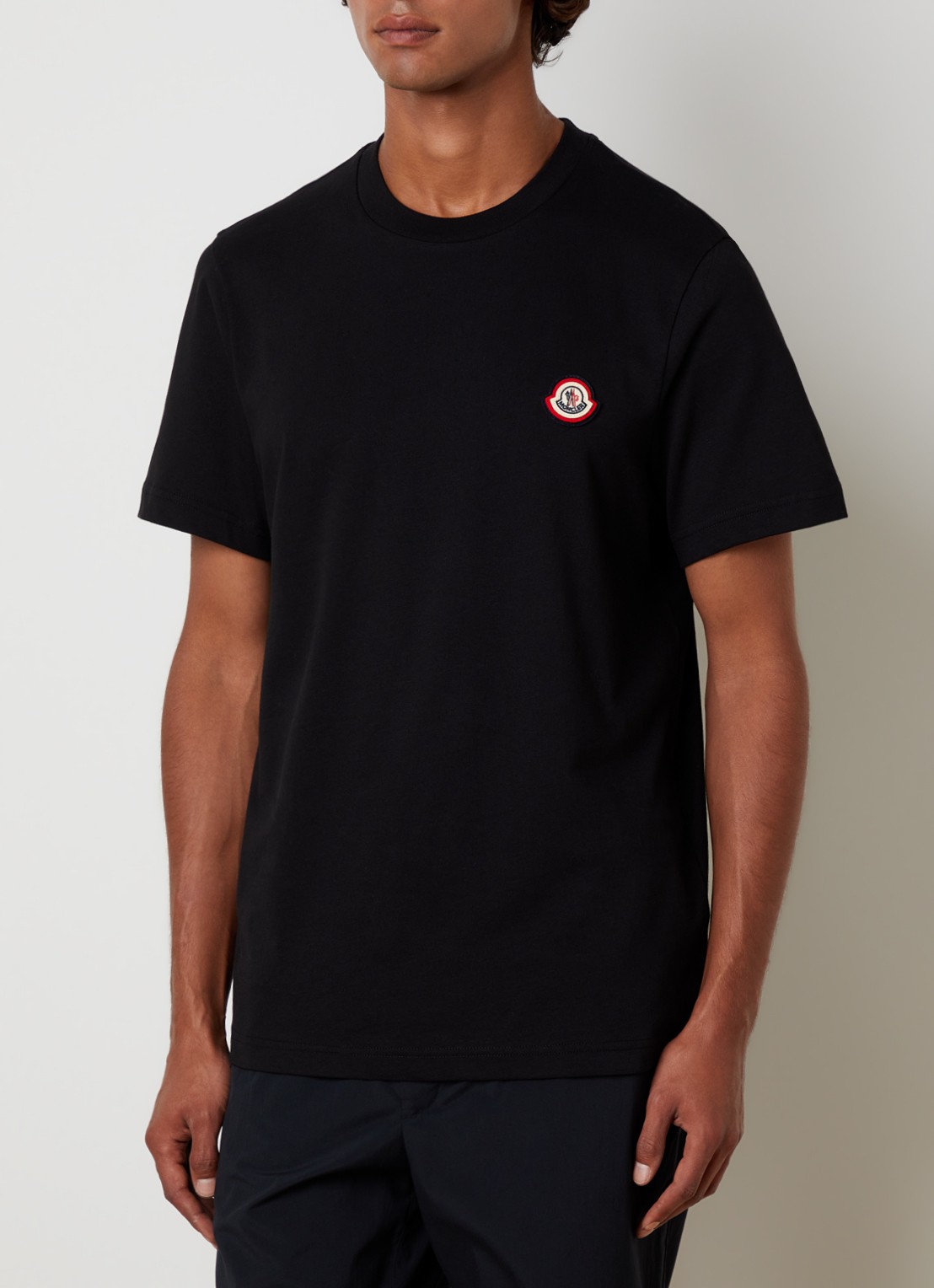 Moncler T-shirt met logoborduring - detail 2 zwart