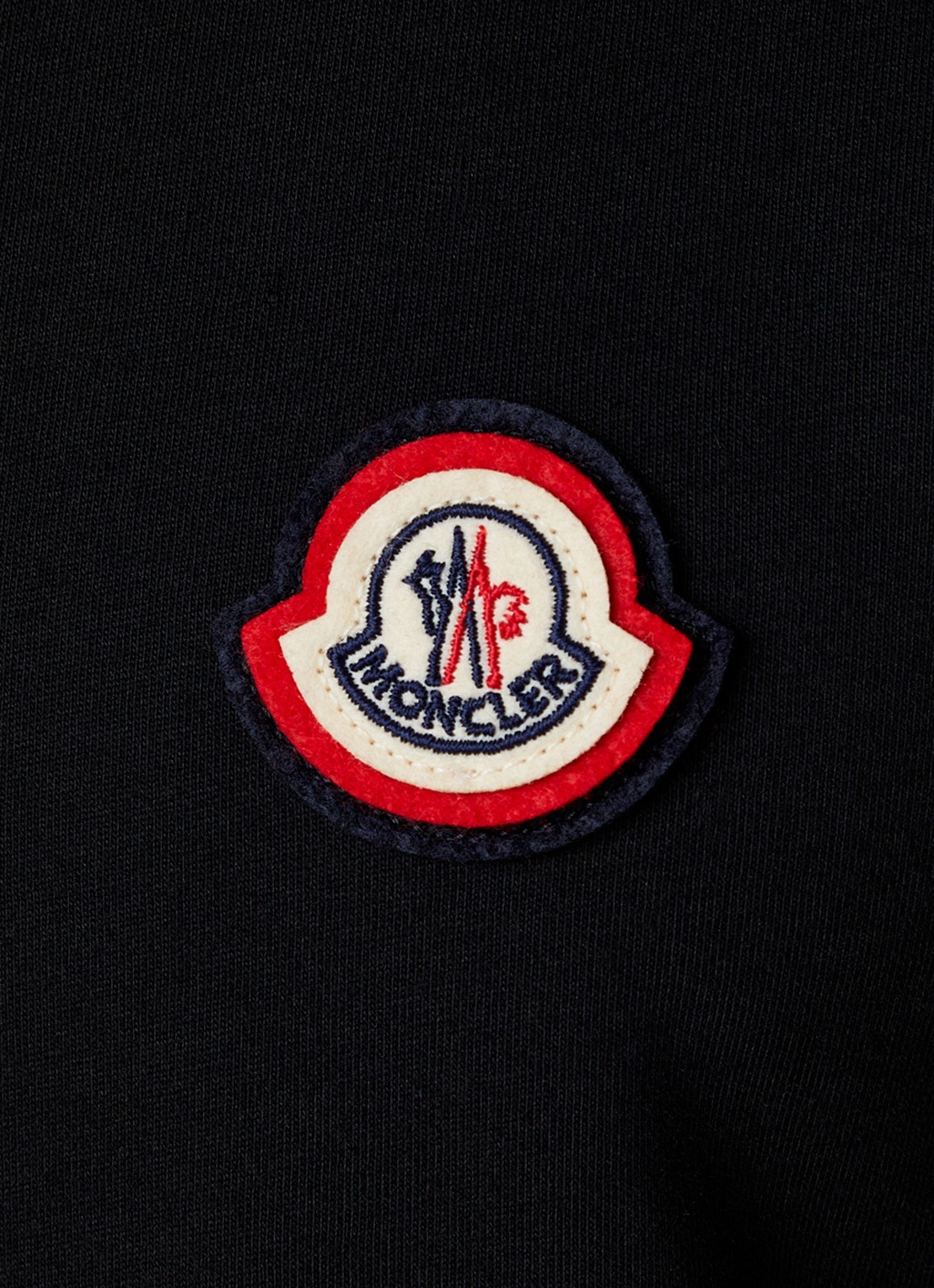 Moncler T-shirt met logoborduring - detail 3 zwart