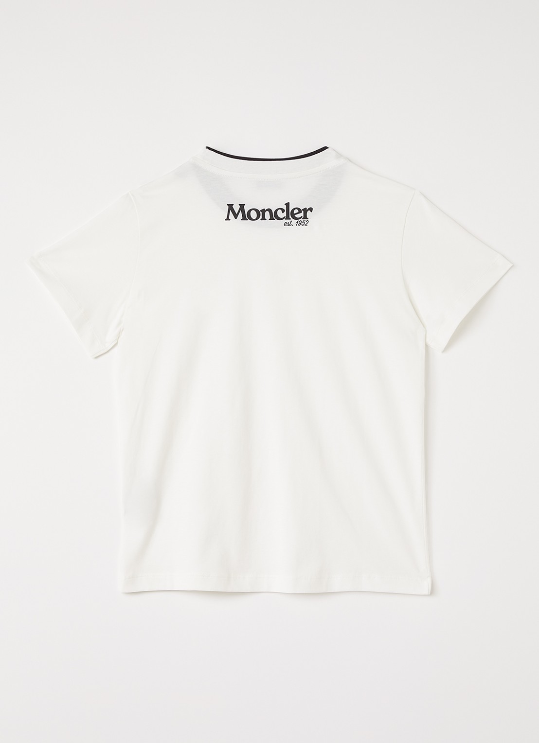Moncler T-shirt met logoborduring - voorkant 2 wit