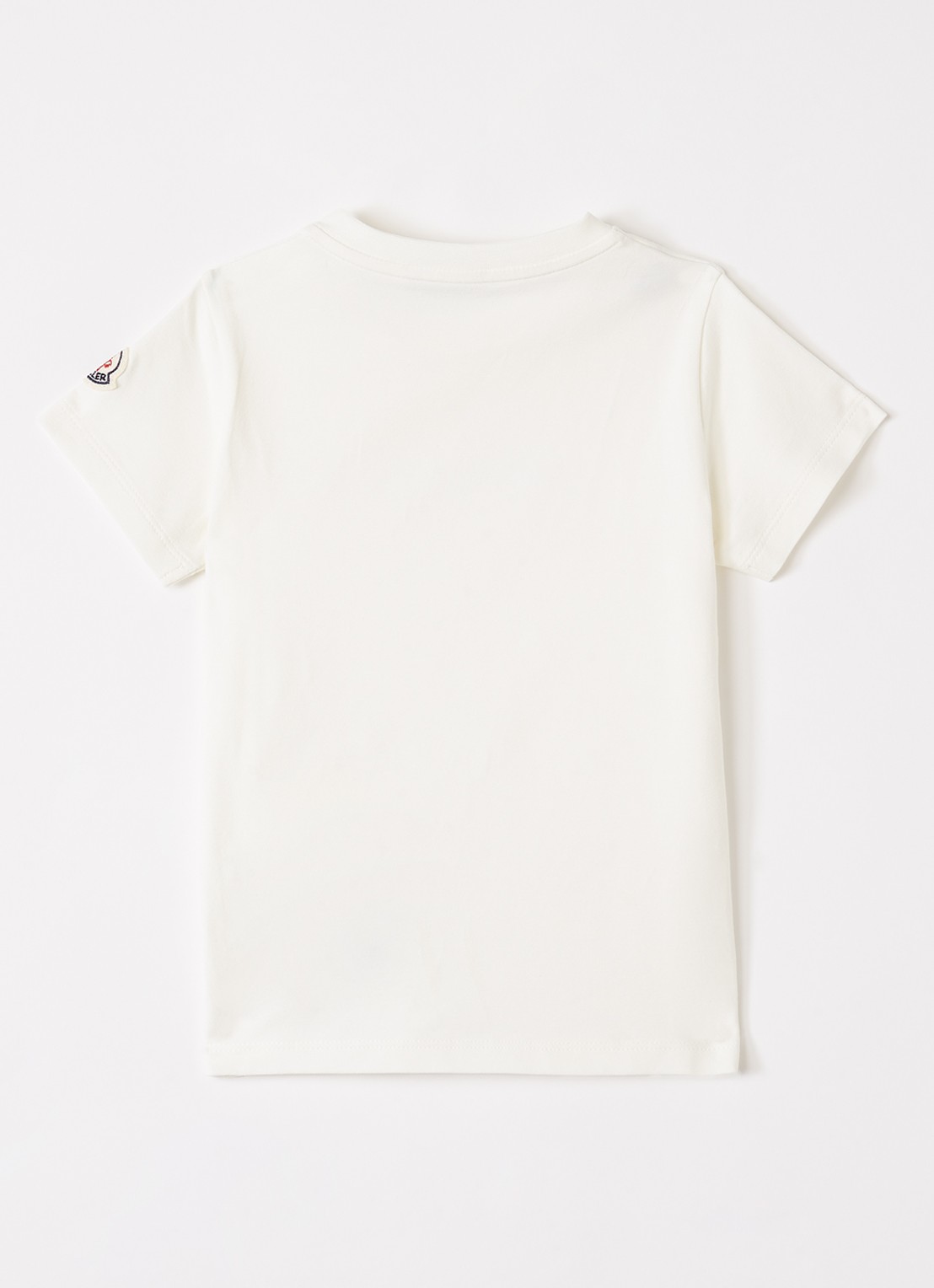 Moncler T-shirt met logoborduring - voorkant 2 gebroken wit