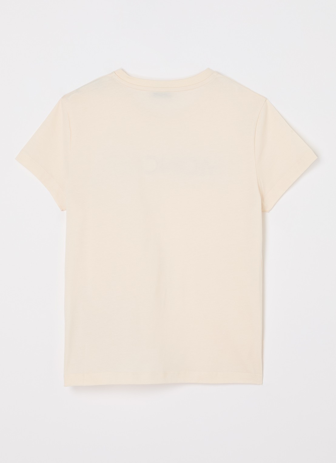 Moncler T-shirt met logoborduring - voorkant 2 beige