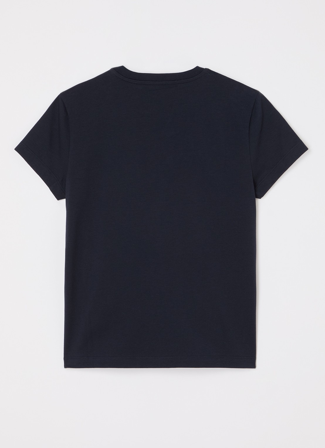 Moncler T-shirt met logoborduring - voorkant 2 donkerblauw
