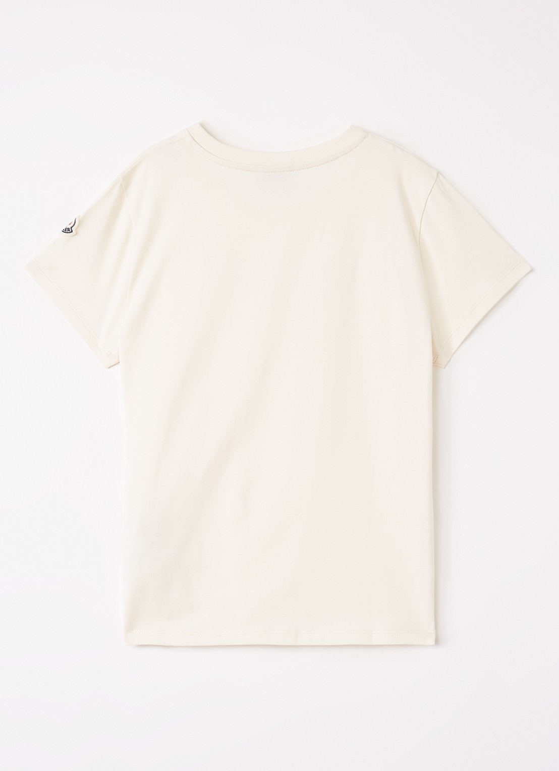 Moncler T-shirt met logoborduring - voorkant 2 gebroken wit
