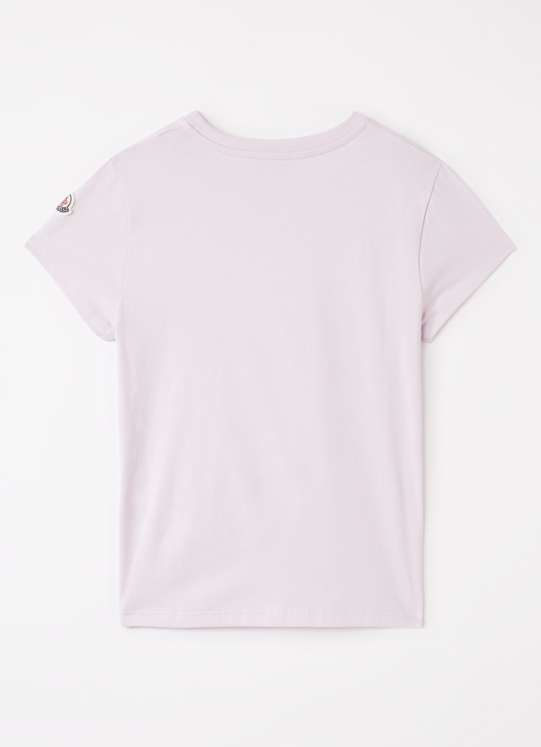 Moncler T-shirt met logoborduring - voorkant 2 lila