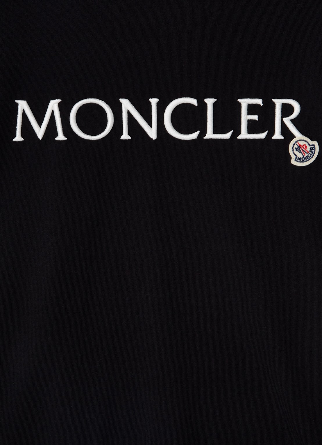 Moncler T-shirt met logoborduring - detail 3 zwart