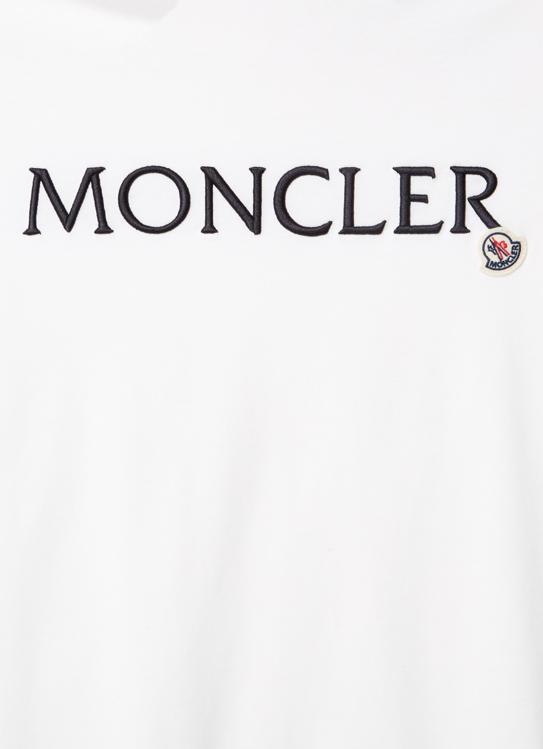 Moncler T-shirt met logoborduring - detail 5 wit