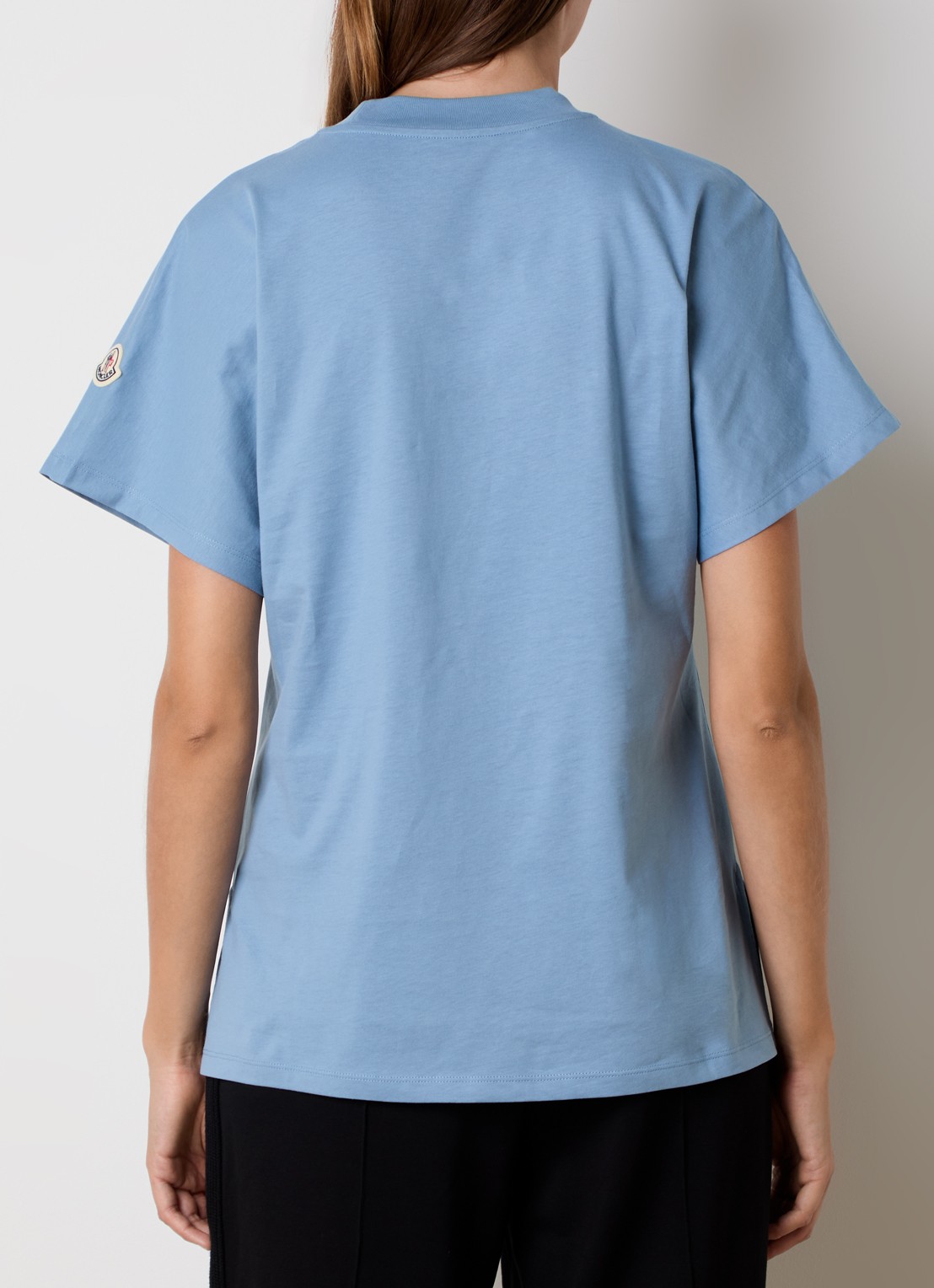 Moncler T-shirt met logoborduring - achterkant 5 blauw