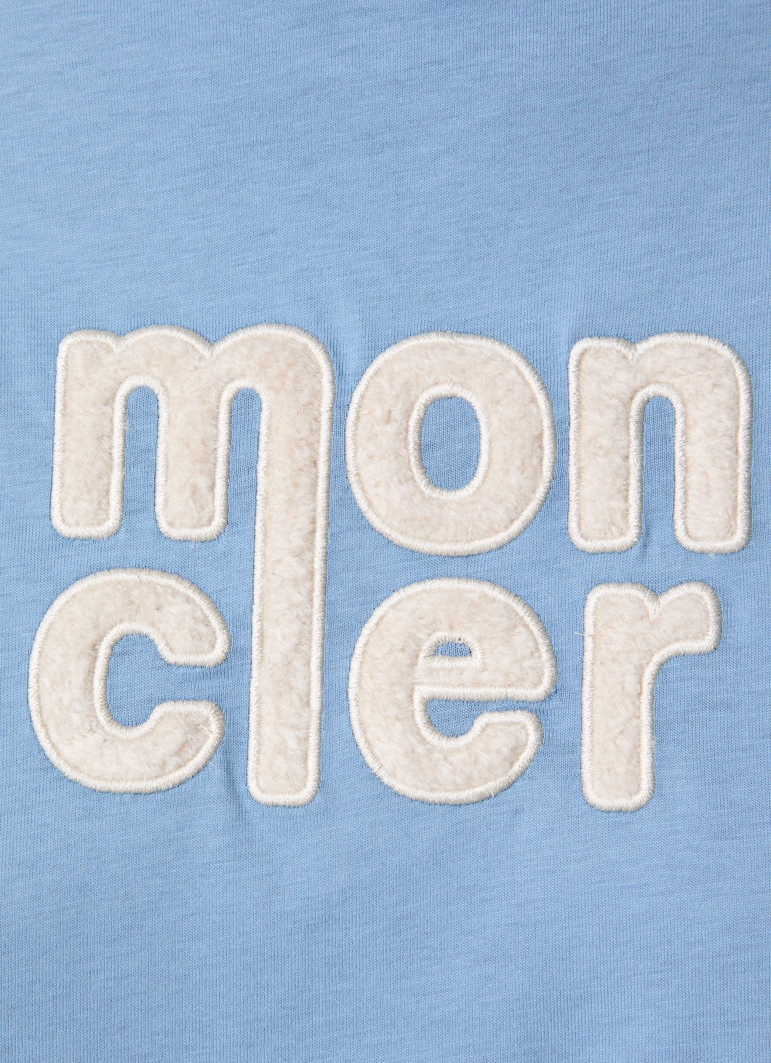 Moncler T-shirt met logoborduring - detail 2 blauw