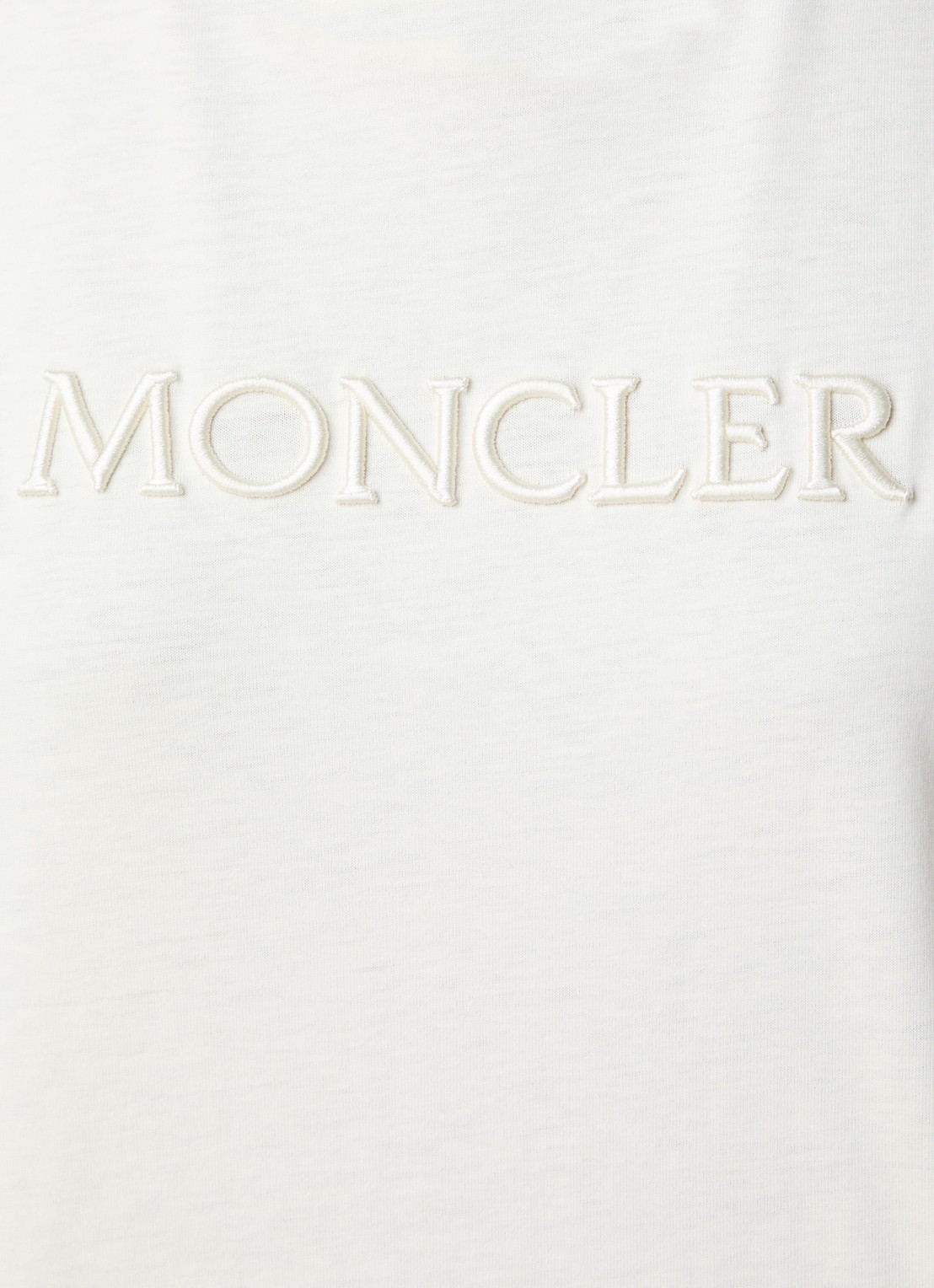 Moncler T-shirt met logoborduring - detail 5 gebroken wit