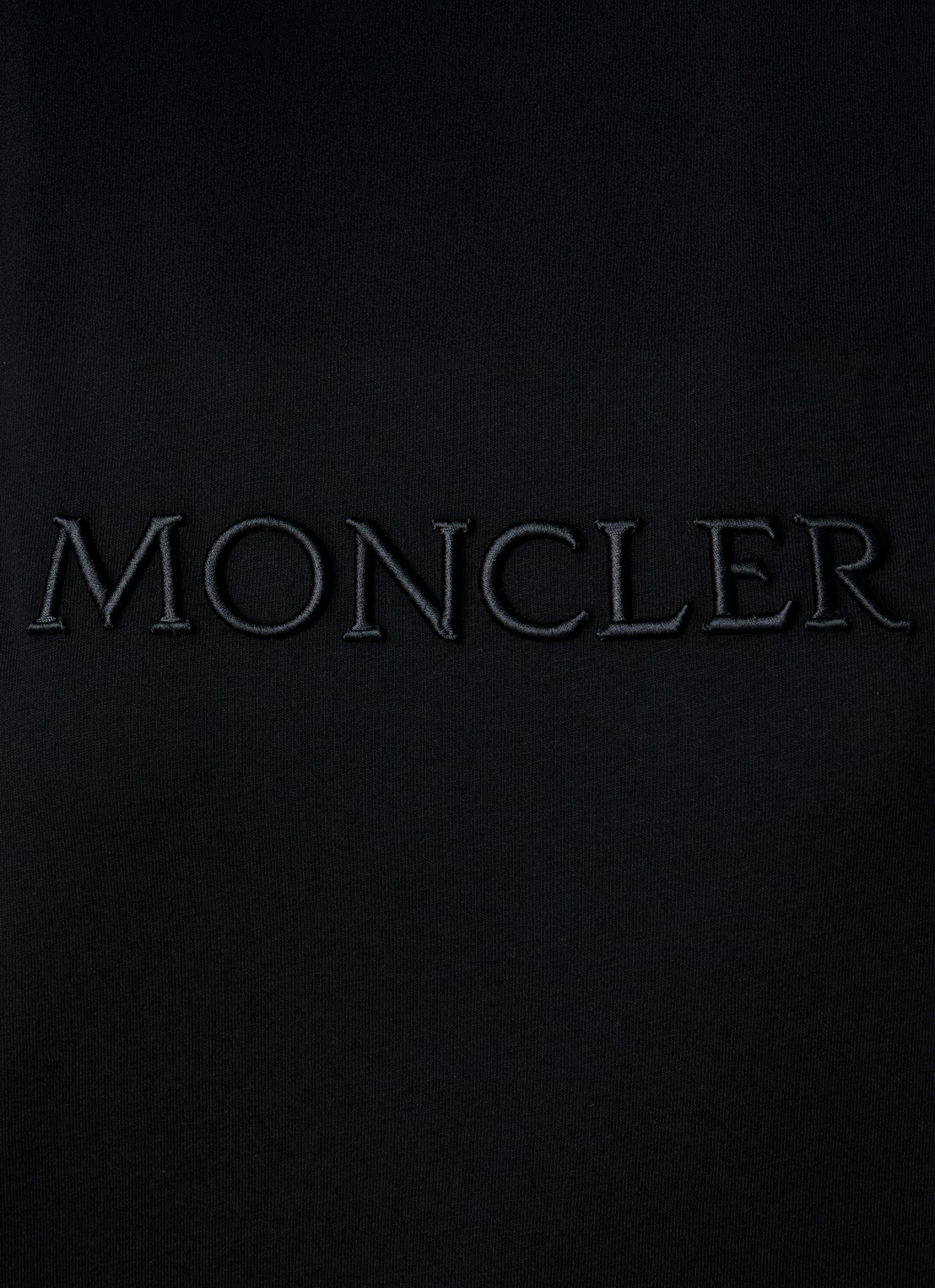 Moncler T-shirt met logoborduring - detail 5 zwart