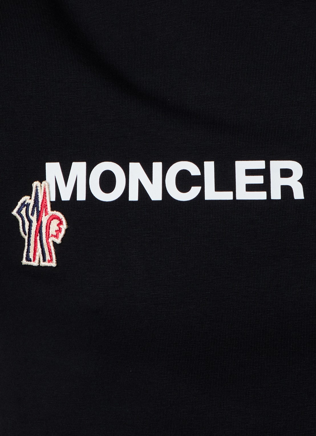Moncler T-shirt met logoprint - detail 3 zwart