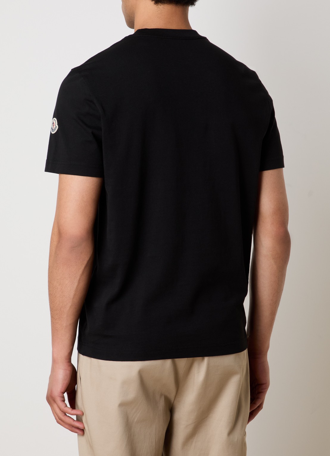Moncler T-shirt met logoprint - achterkant 5 zwart