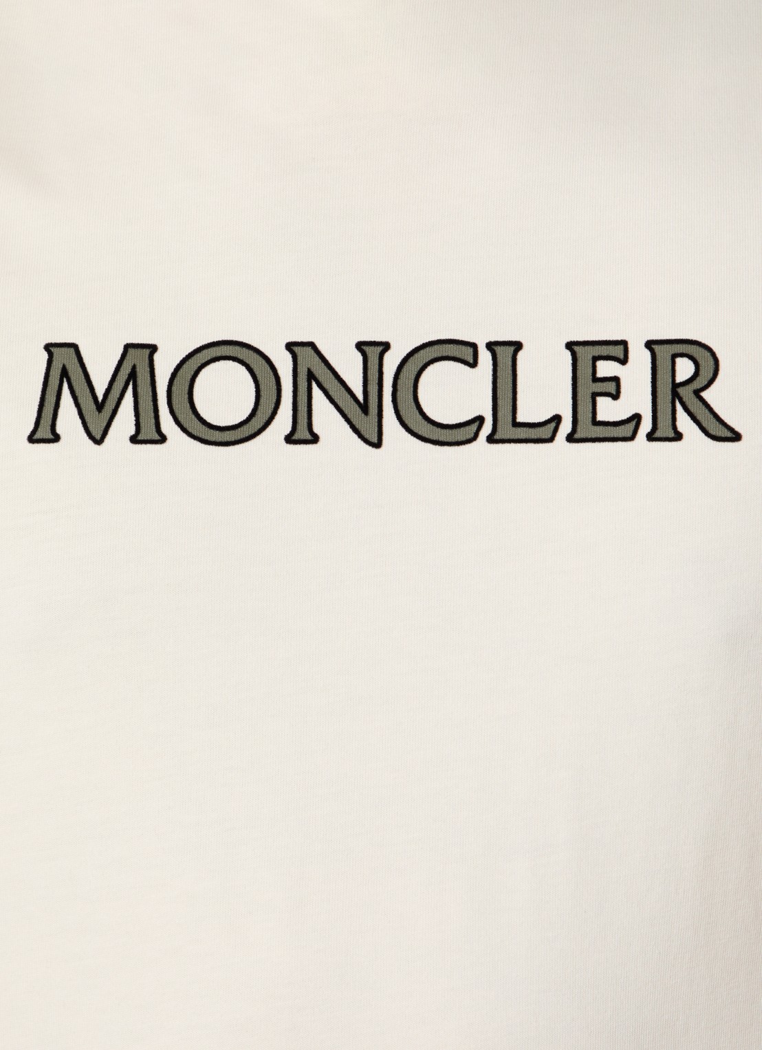 Moncler T-shirt met logoprint - detail 2 creme