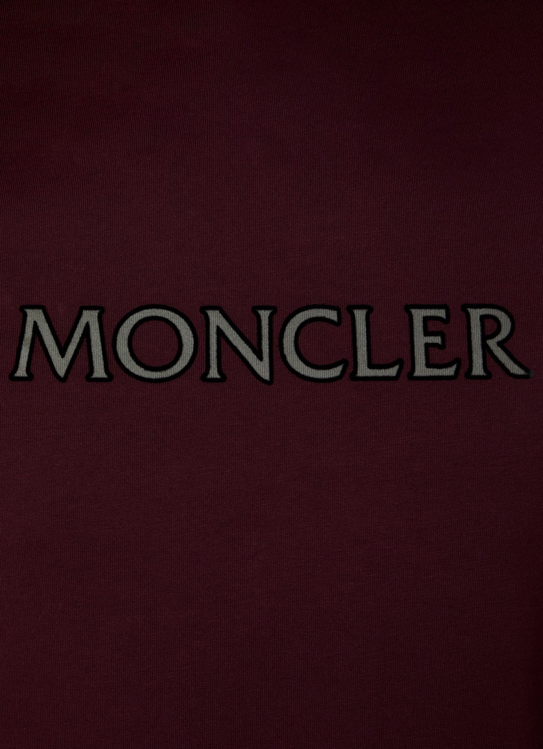 Moncler T-shirt met logoprint - detail 5 bordeauxrood
