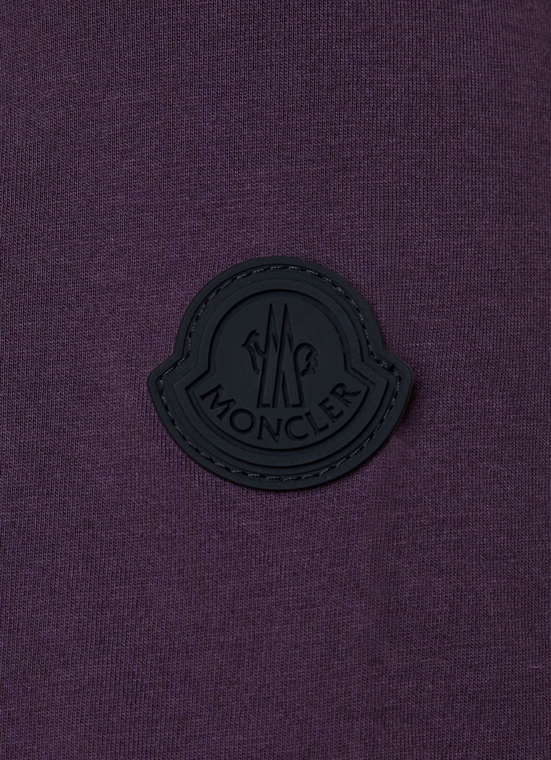 Moncler T-shirt met logoprint - detail 3 aubergine