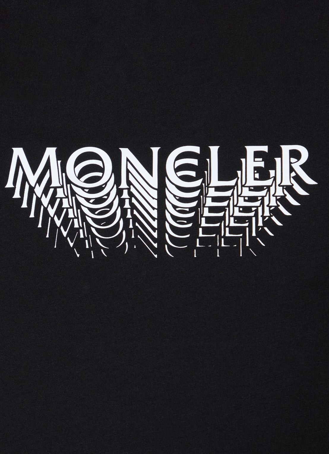 Moncler T-shirt met logoprint - detail 5 zwart