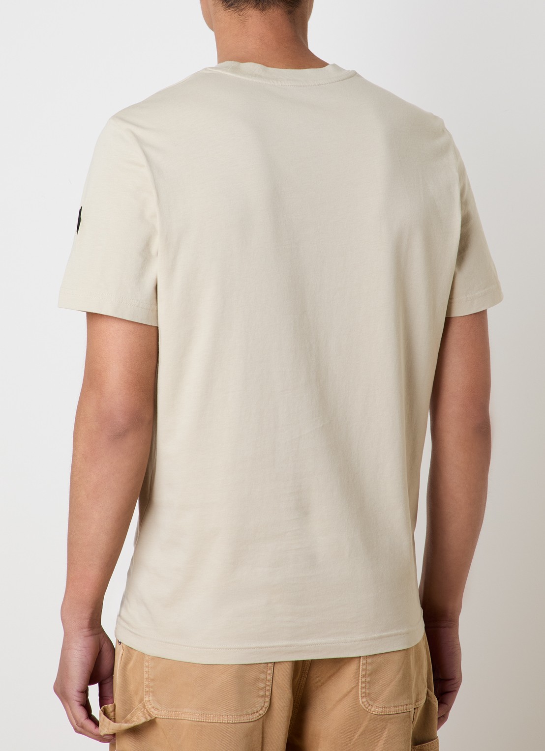 Moncler T-shirt met logoprint - achterkant beige