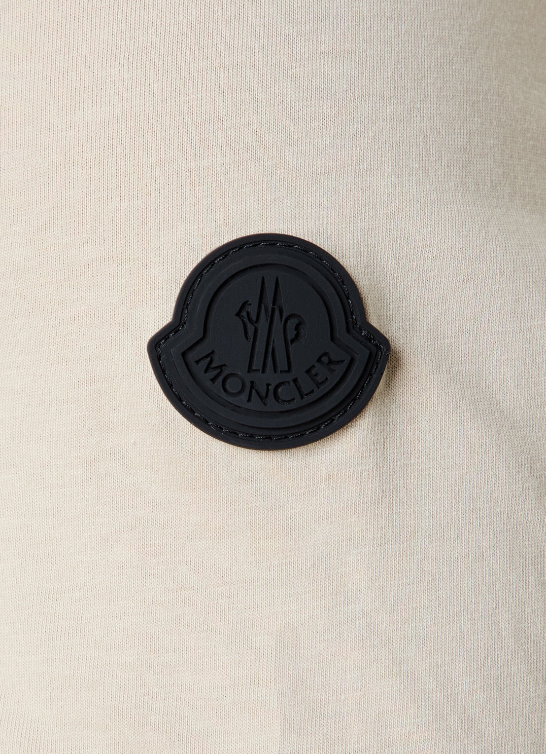 Moncler T-shirt met logoprint - detail 3 beige