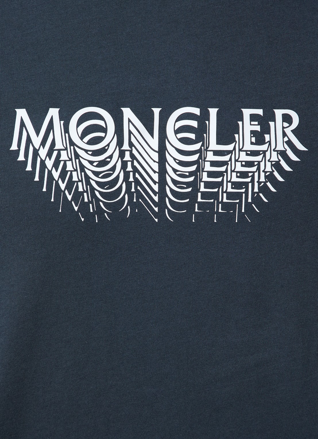 Moncler T-shirt met logoprint - detail 2 donkergrijs