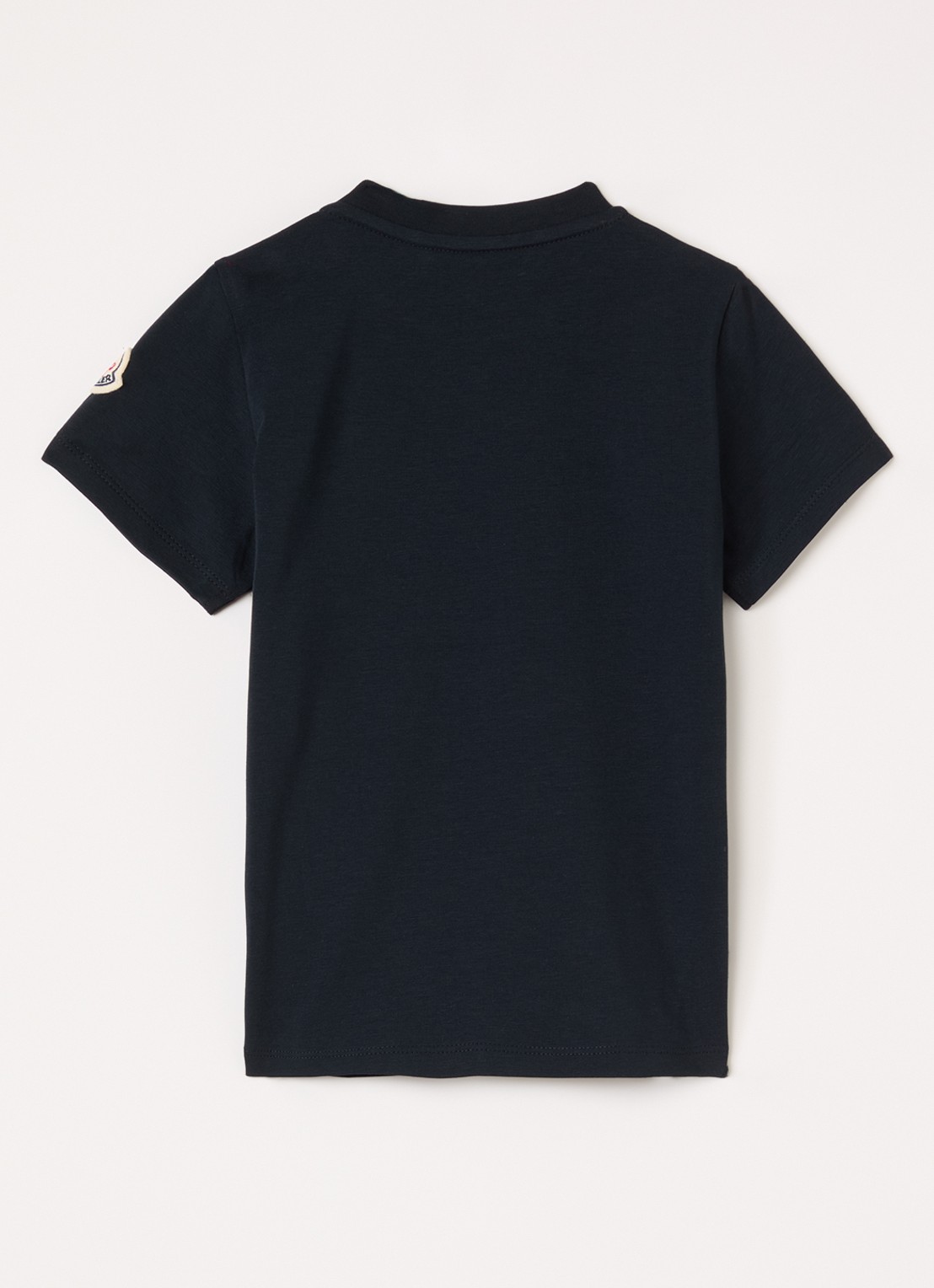 Moncler T-shirt met logoprint - voorkant 2 blauw
