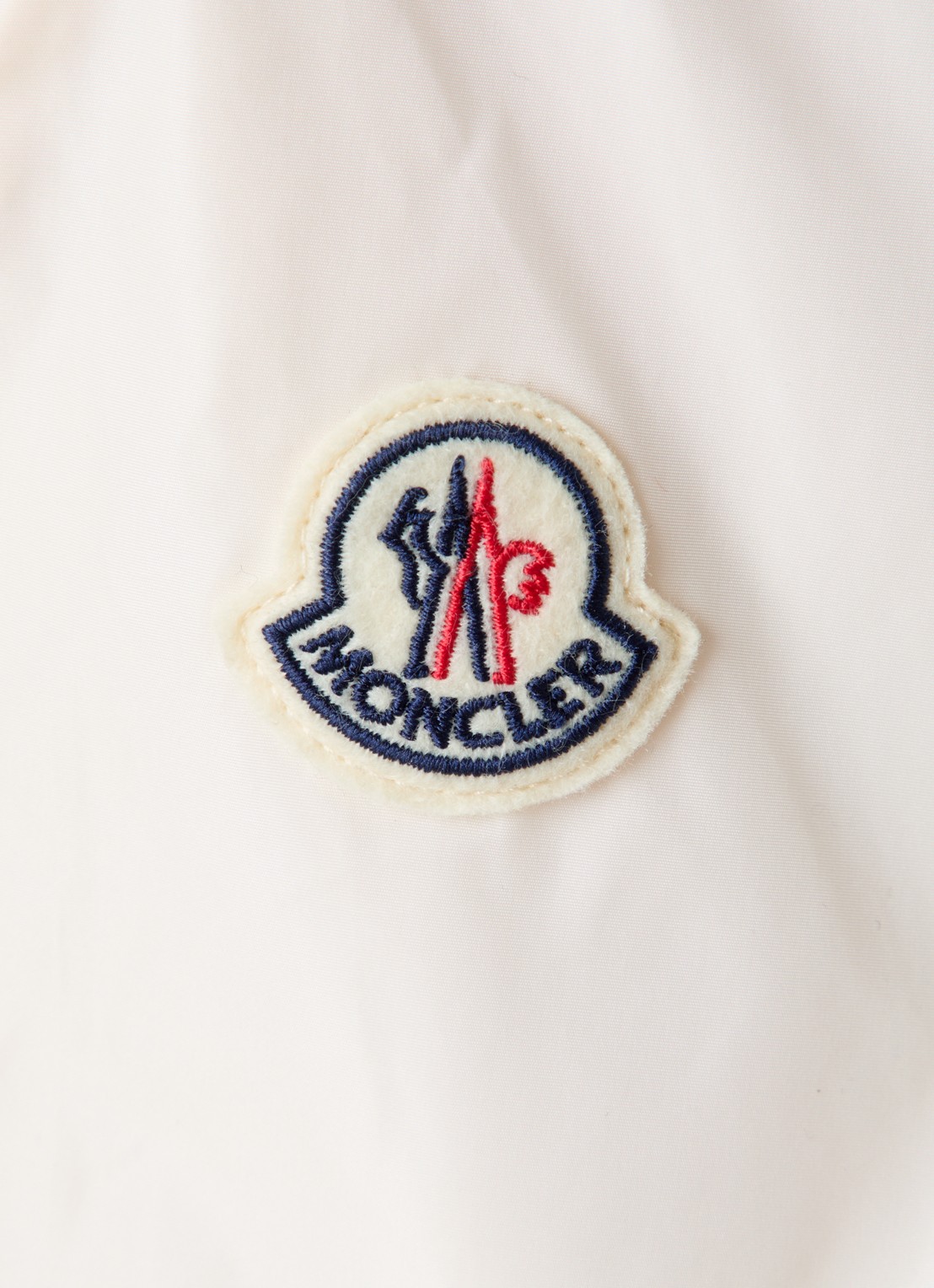 Moncler T-shirt met trekkoord en pofmouw - detail 3 creme