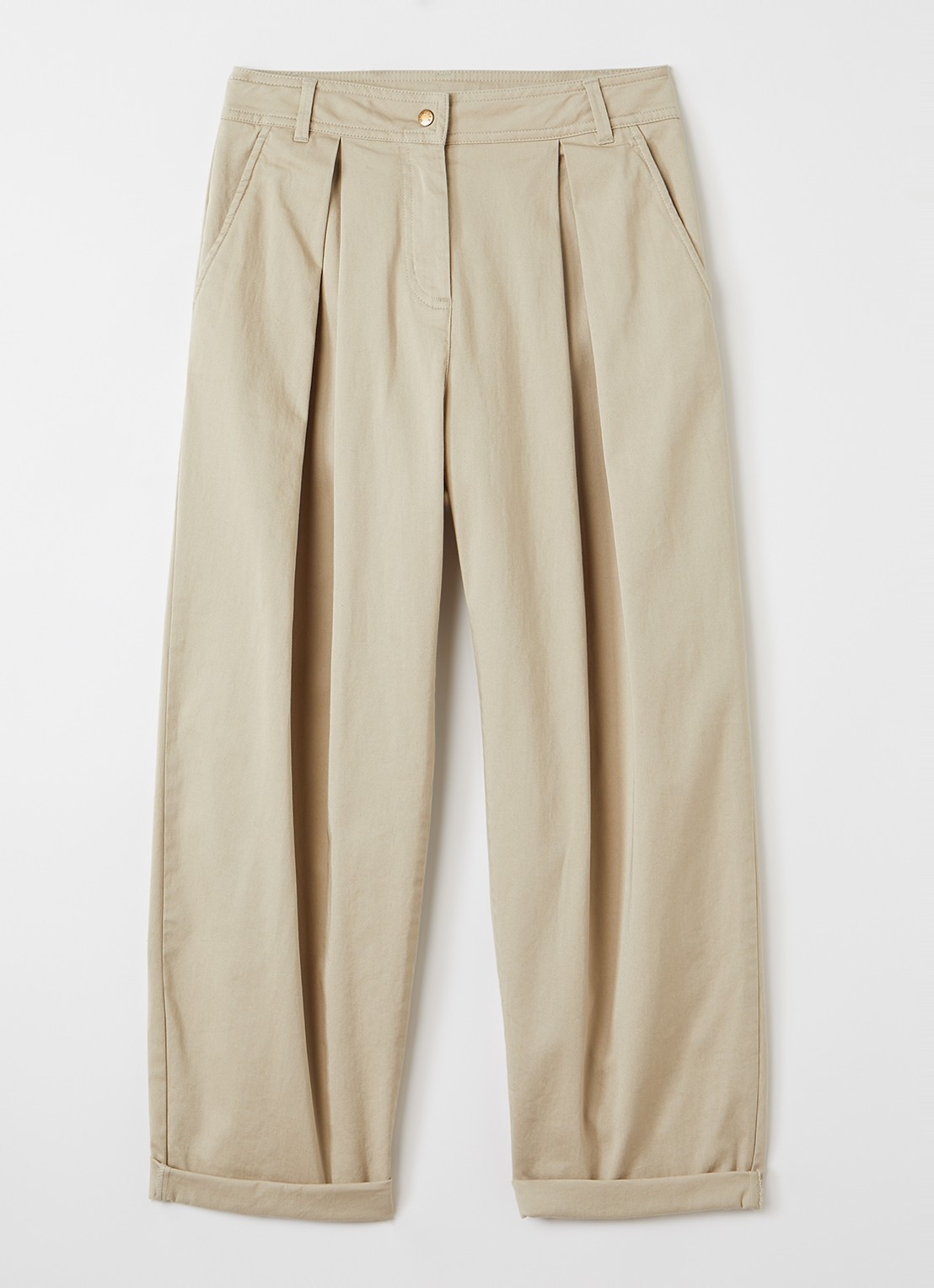 Moncler Tapered fit chino met steekzakken - voorkant 2 beige