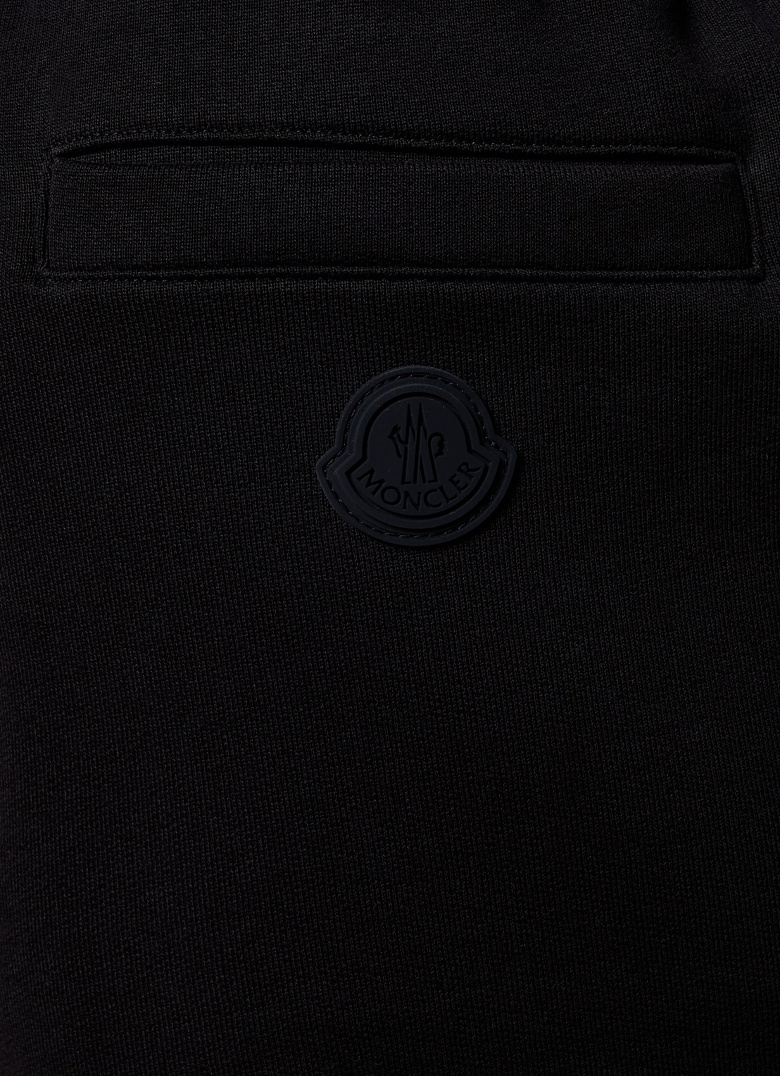 Moncler Tapered fit joggingbroek met logoborduring - detail 4 zwart