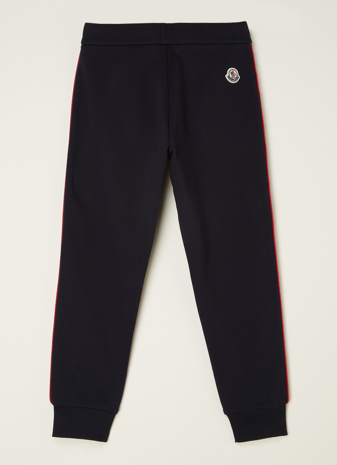 Moncler Tapered fit joggingbroek met logoborduring - voorkant donkerblauw