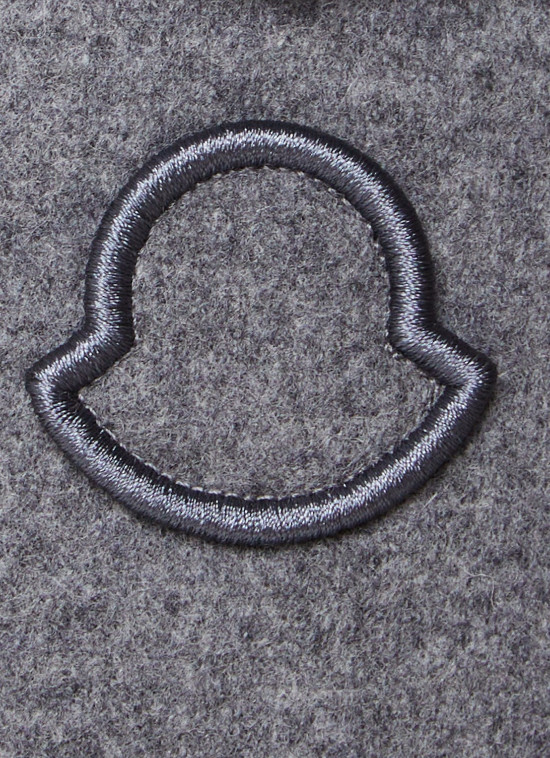 Moncler Tapered joggingbroek in scheerwolblend met gemêleerd dessin - detail 6 grijsmele
