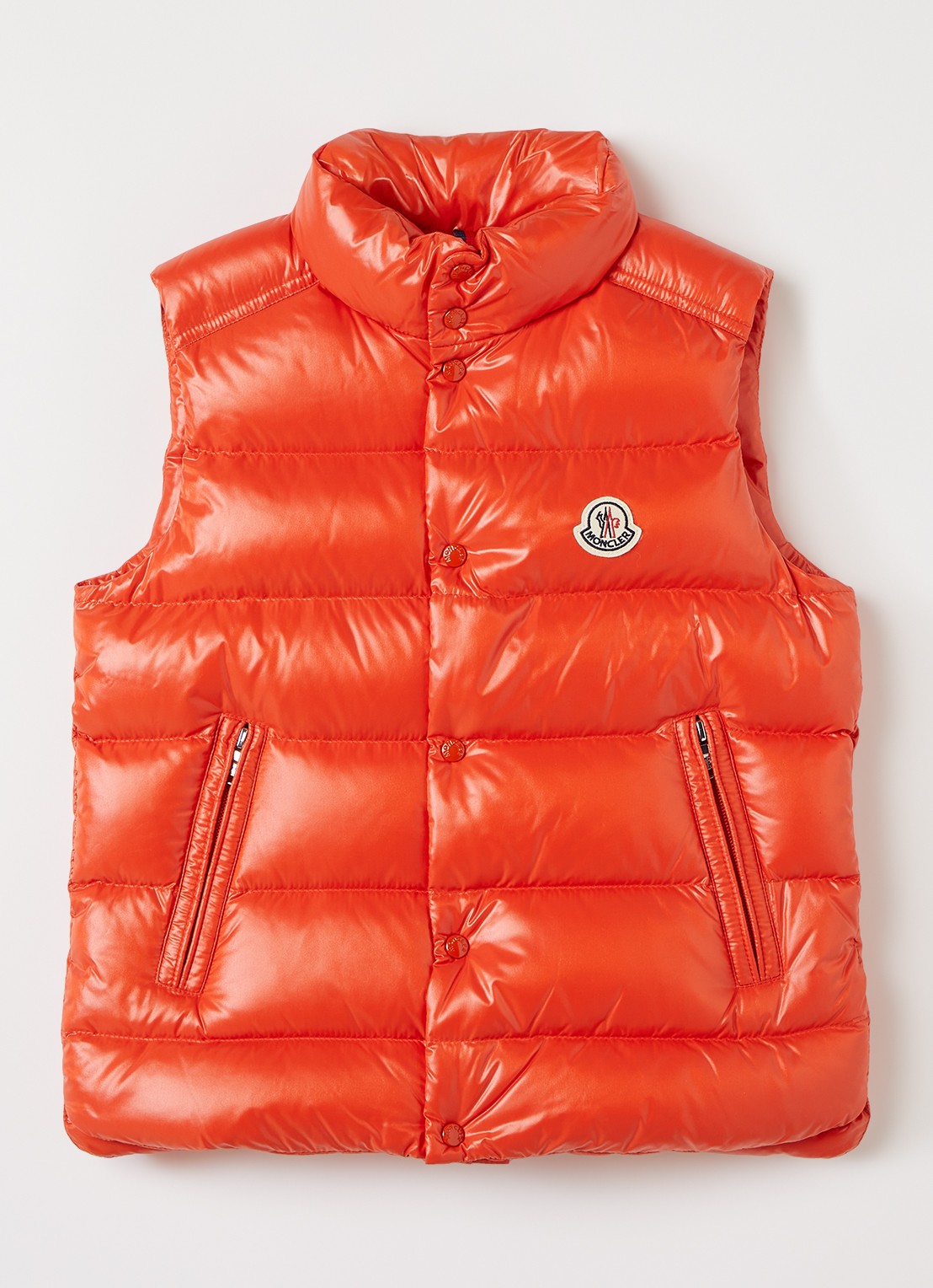 Moncler Tib bodywarmer met ritszakken - voorkant orange