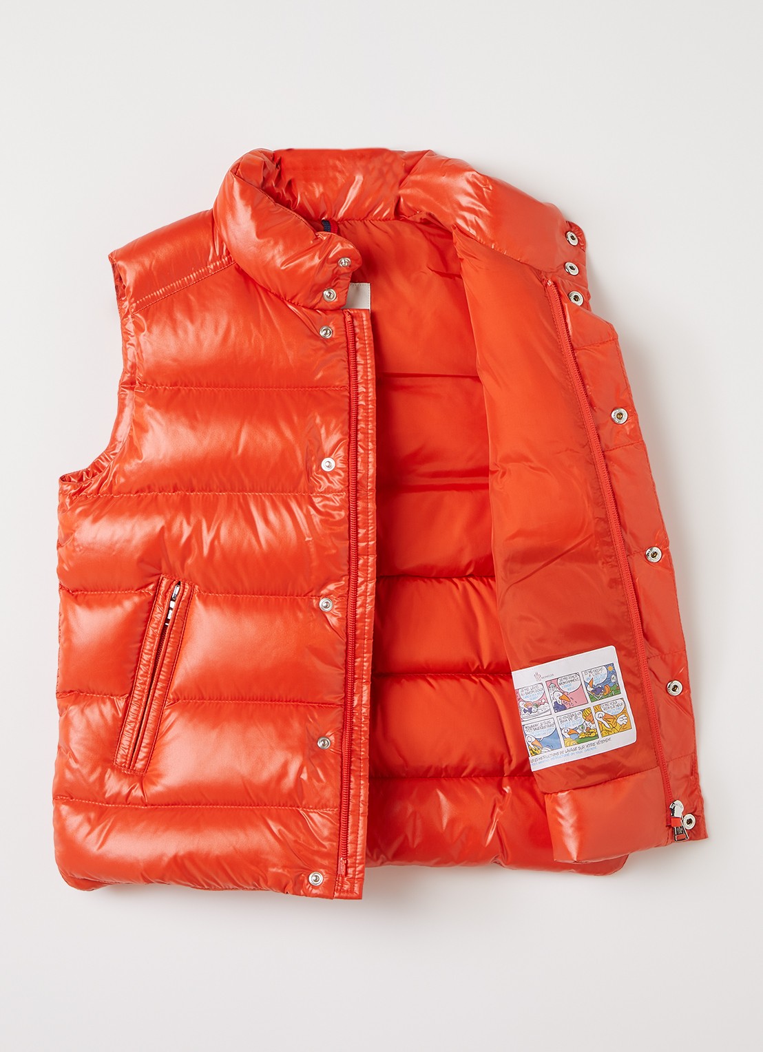 Moncler Tib bodywarmer met ritszakken - voorkant 2 orange