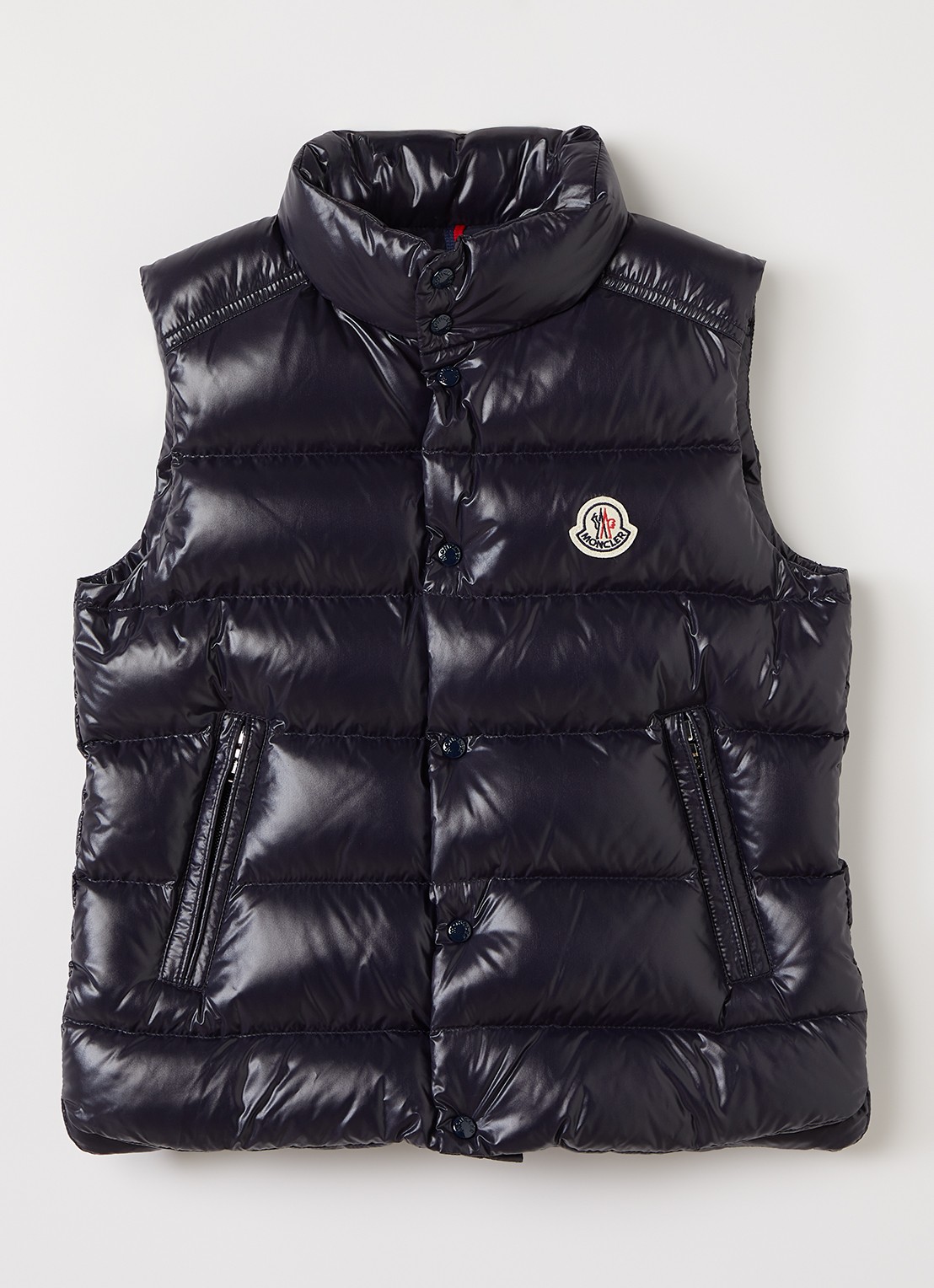 Moncler Tib bodywarmer met ritszakken - voorkant donkerblauw