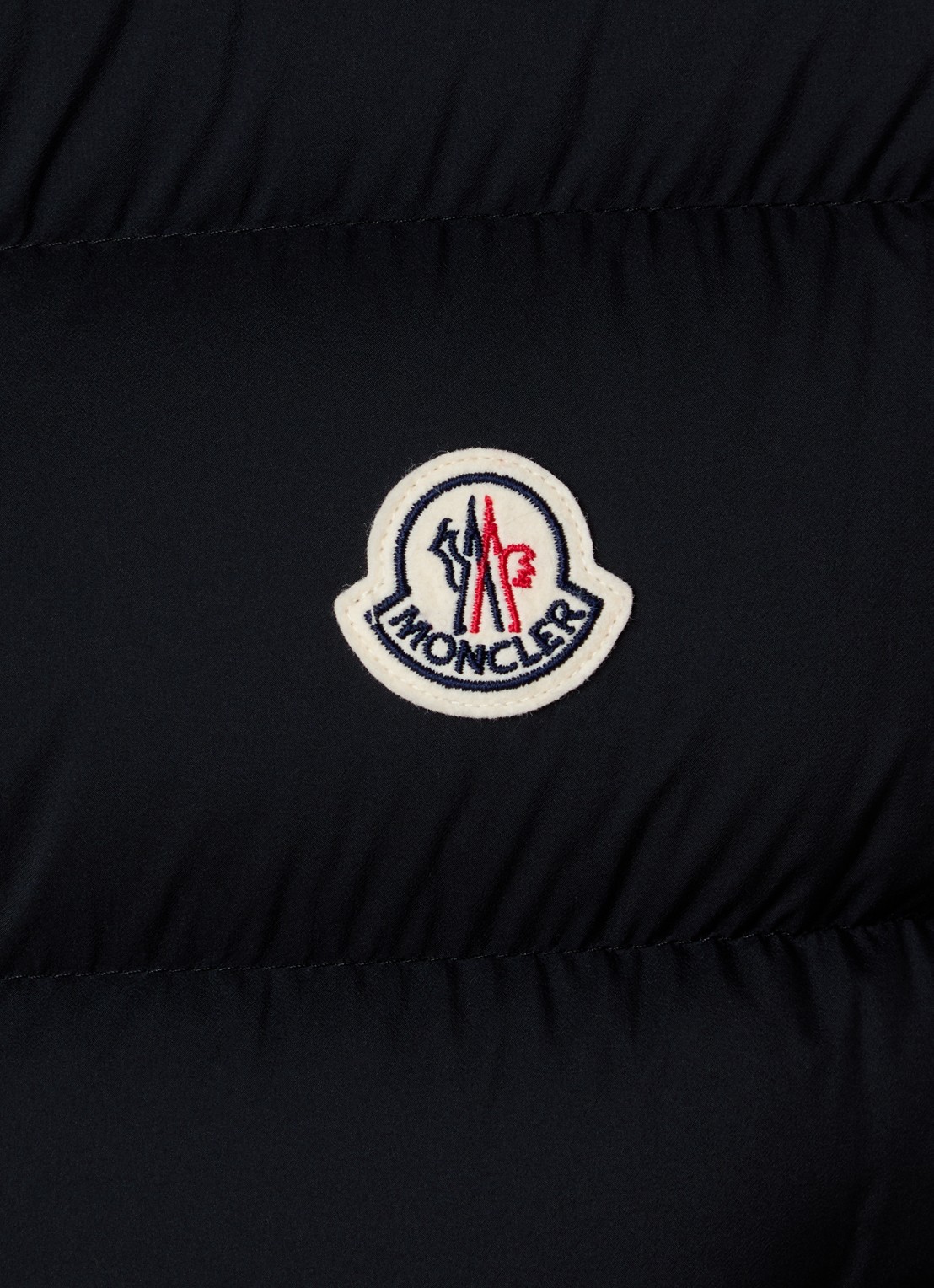 Moncler Tibb gewatteerde bodywarmer met donsvulling en logo - detail 3 zwart