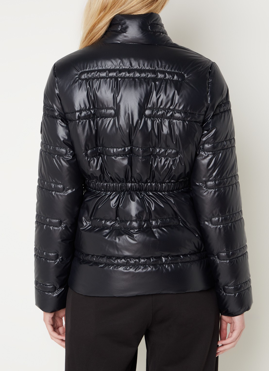Moncler Tibre gewatteerd jack met donsvulling en ritszakken - achterkant 4 zwart