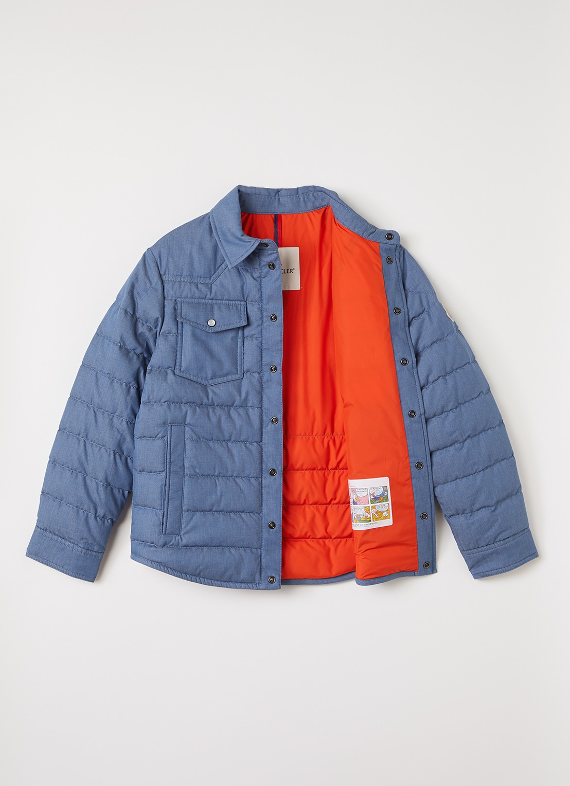 Moncler Tiriol jack met borstzakken - voorkant 3 lichtblauw