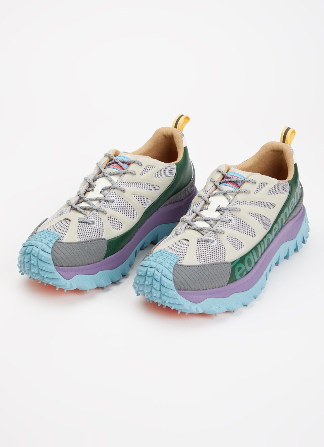 Moncler Trailgrip Amoeba sneaker met leren details - detail 3 beige