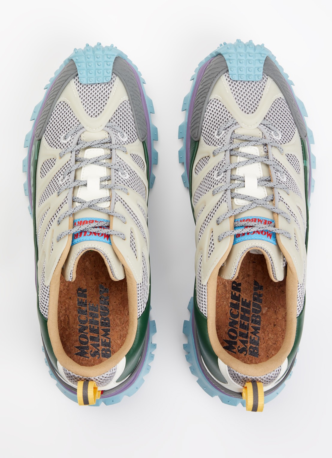 Moncler Trailgrip Amoeba sneaker met leren details - detail 4 beige