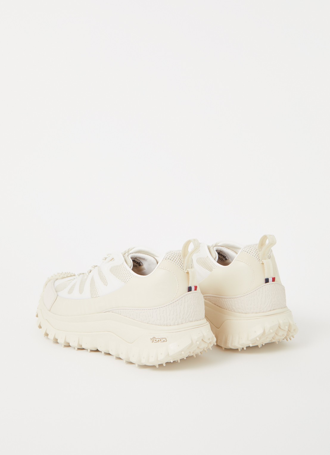 Moncler Trailgrip Amoeba sneaker van leer met mesh details - achterkant 7 beige