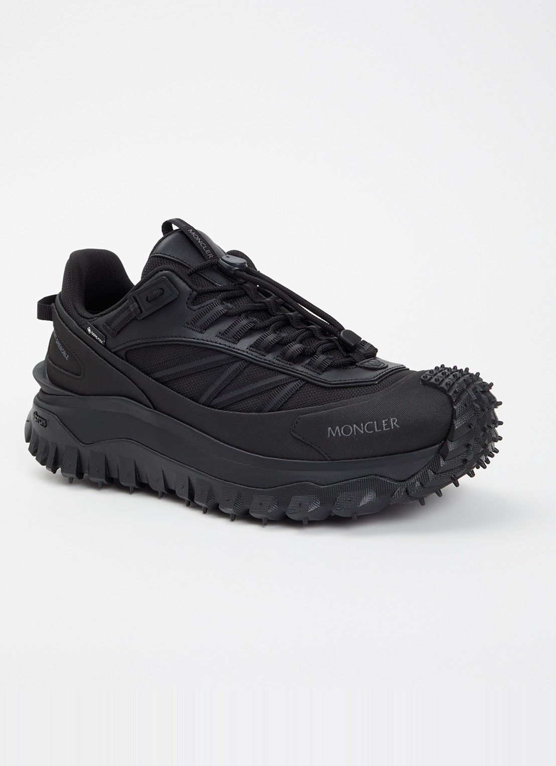 Moncler Trailgrip Gore-Tex sneaker met leren details - voorkant 2 zwart