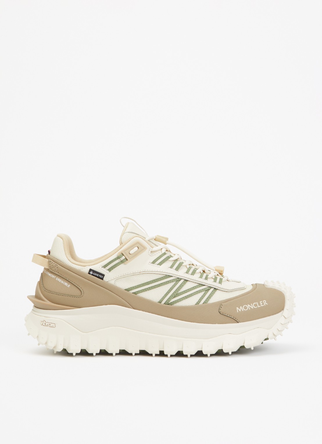 Moncler Trailgrip Gore-Tex sneaker met leren details - voorkant beige