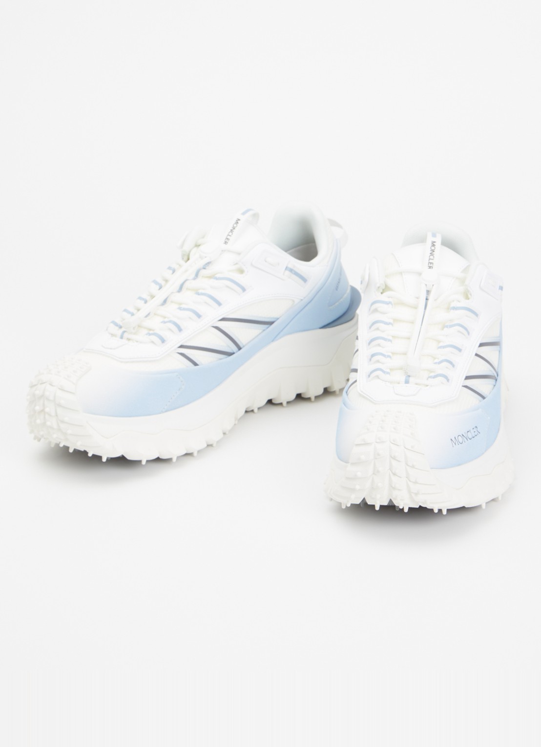 Moncler Trailgrip Gore-Tex sneaker met leren details - detail 2 lichtblauw