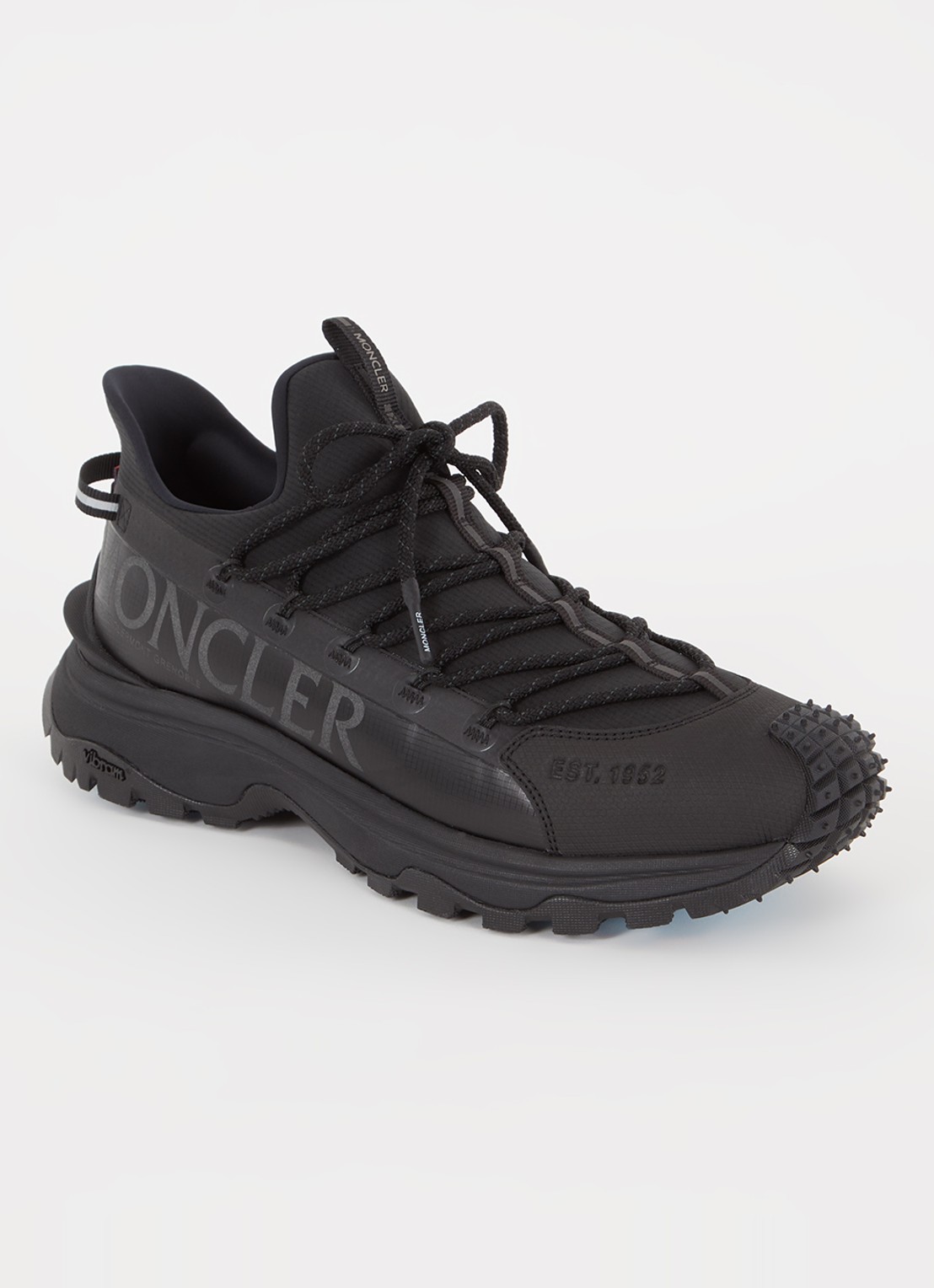 Moncler Trailgrip Lite 2 sneaker met logo - voorkant 6 zwart