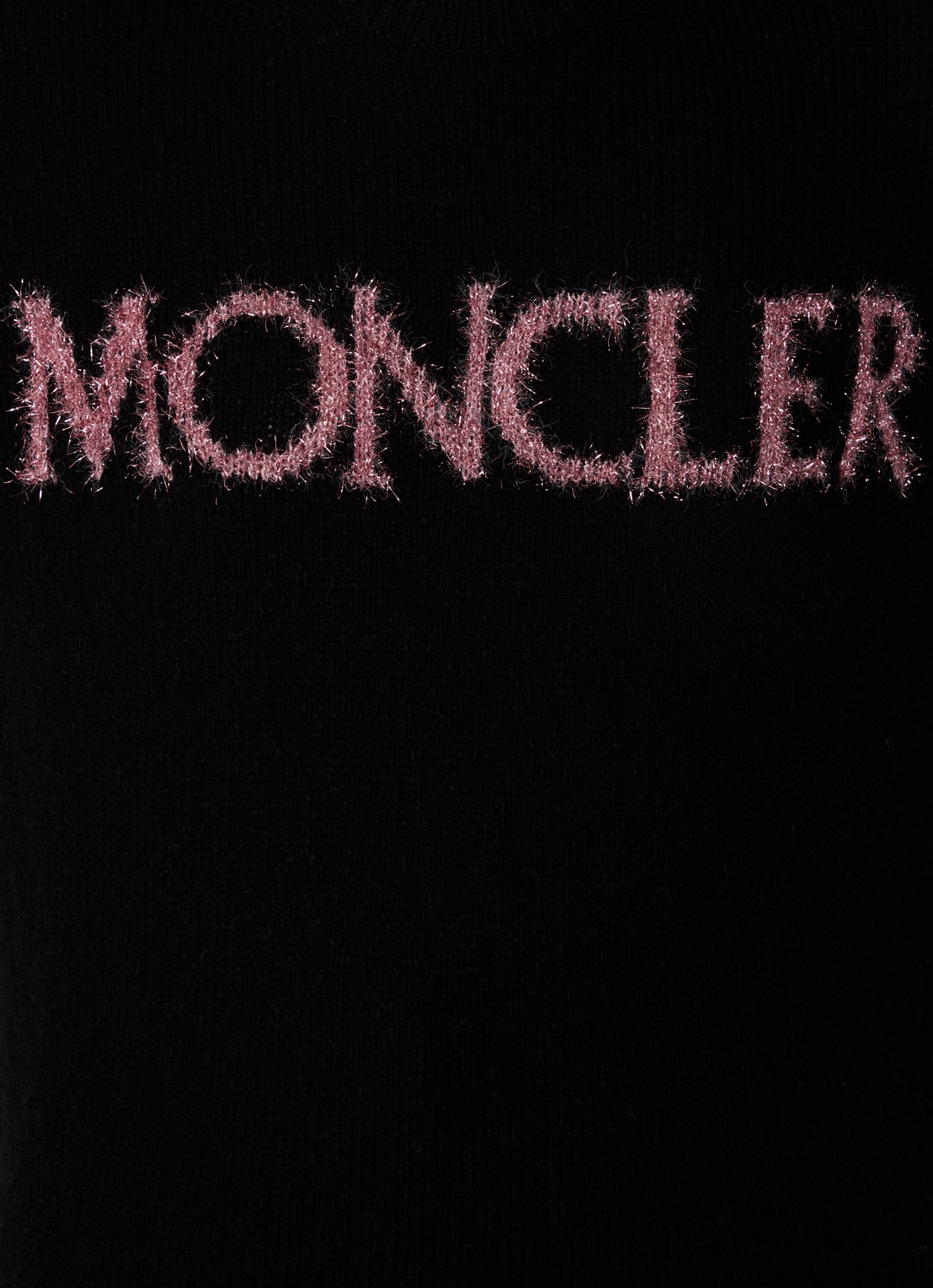 Moncler Trui van wol met logo - detail 3 zwart
