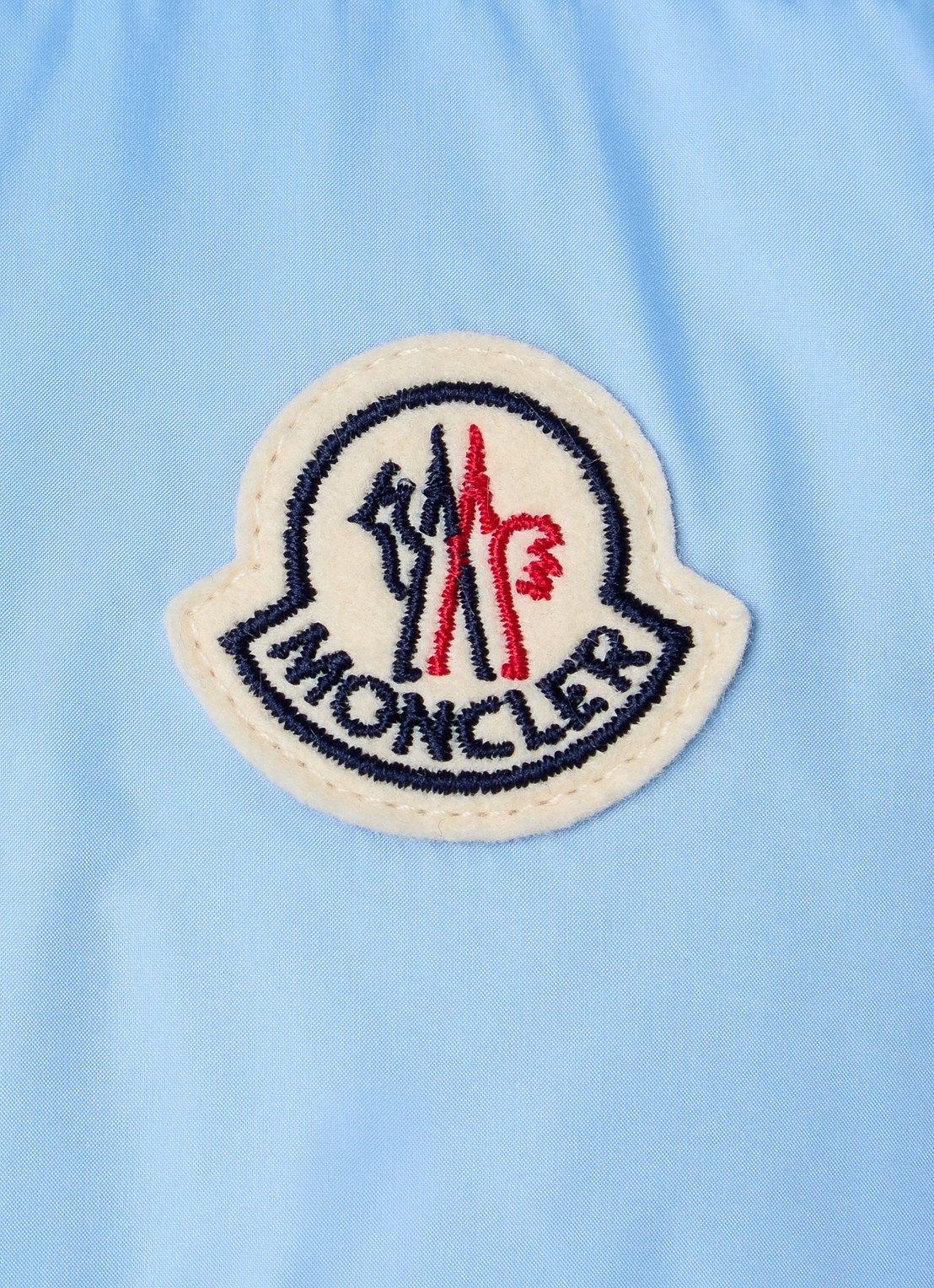 Moncler Tuquerouye gewatteerde bodywarmer met donsvulling en logo - detail 6 blauwgrijs