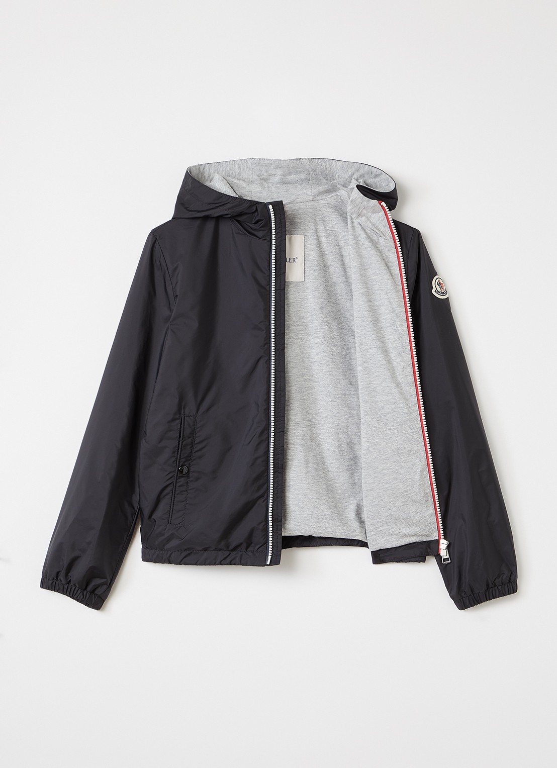 Moncler Urville windjack met capuchon - voorkant 2 zwart