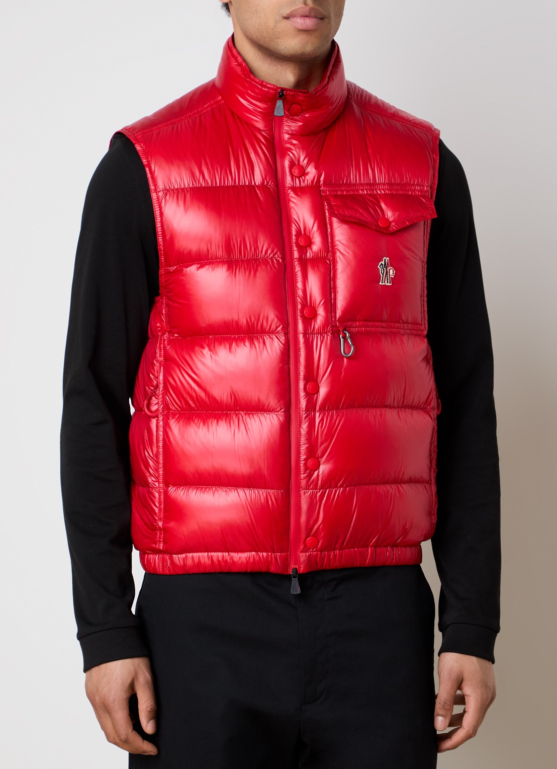 Moncler Uychi gewatteerd bomberjack met donsvulling - detail 3 rood