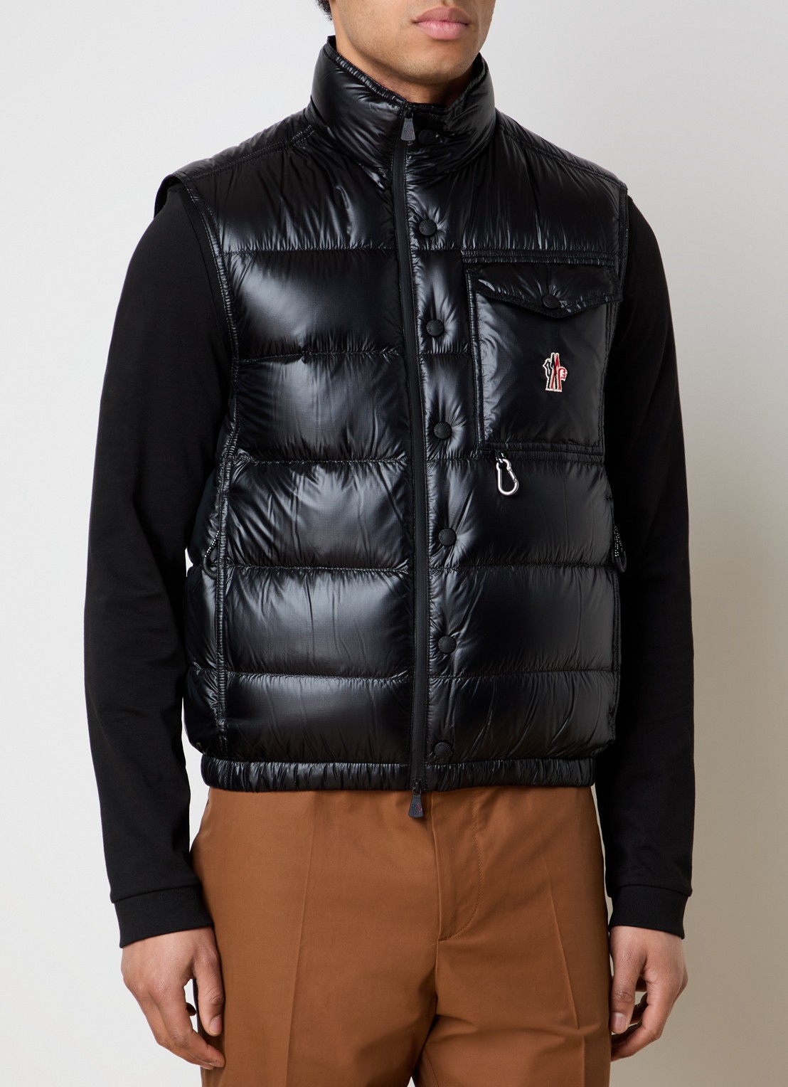 Moncler Uychi gewatteerd bomberjack met donsvulling - detail zwart