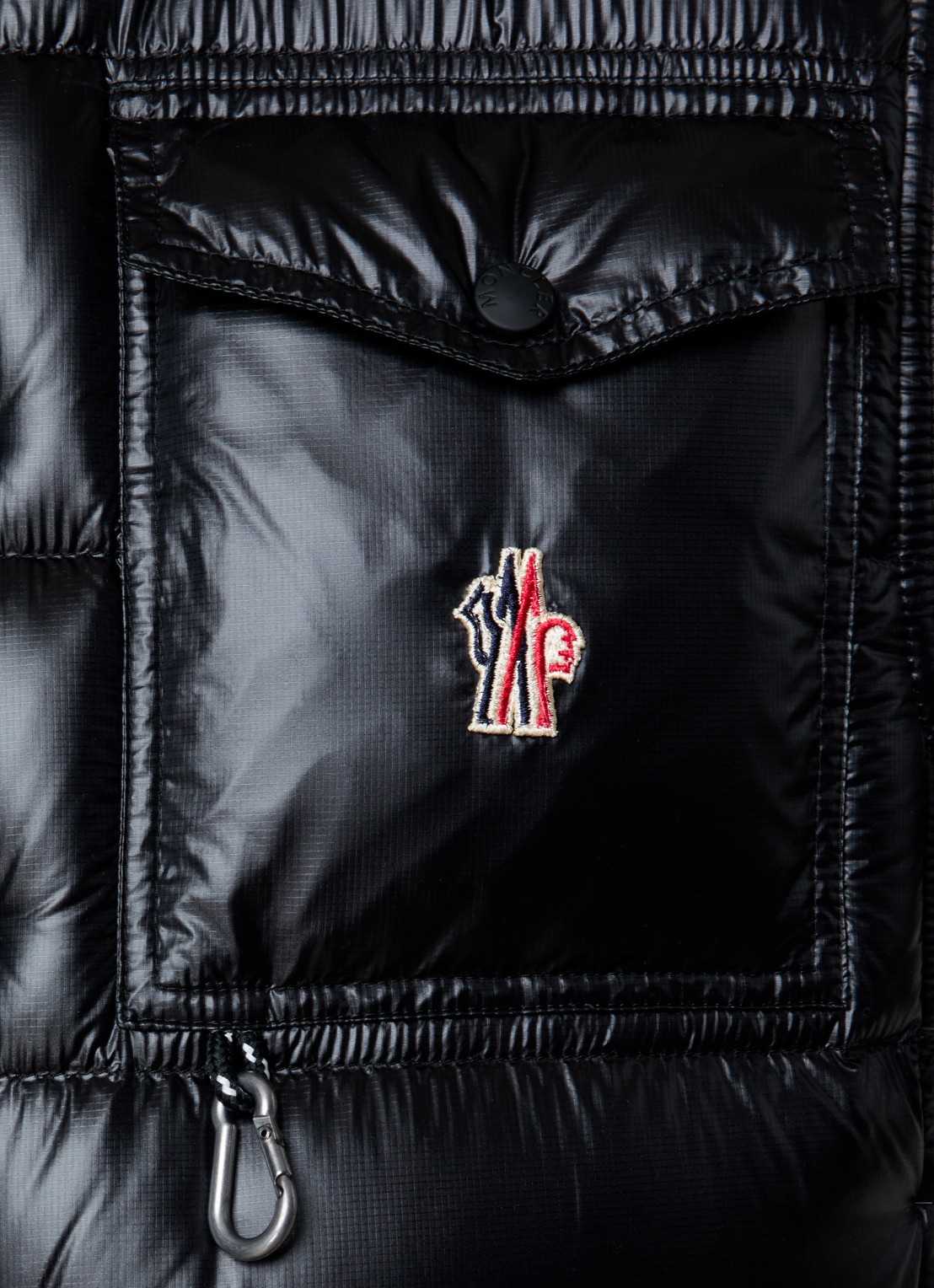 Moncler Uychi gewatteerd bomberjack met donsvulling - detail 3 zwart