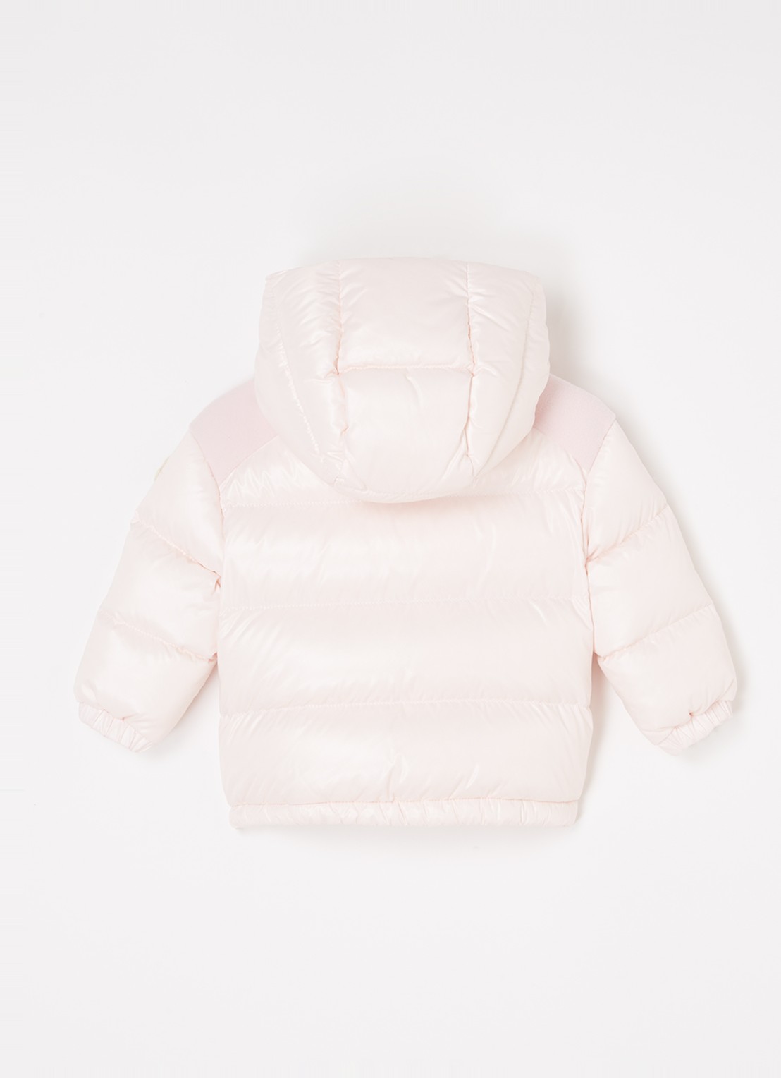 Moncler Valya puffer jack met donsvulling en afneembare capuchon - achterkant lichtroze