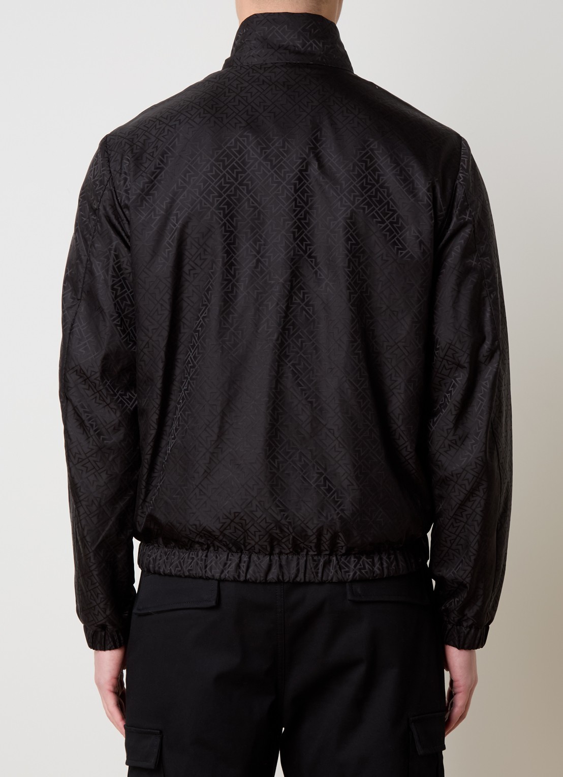 Moncler Vanoise jack met jacquard logoprint - achterkant 3 zwart